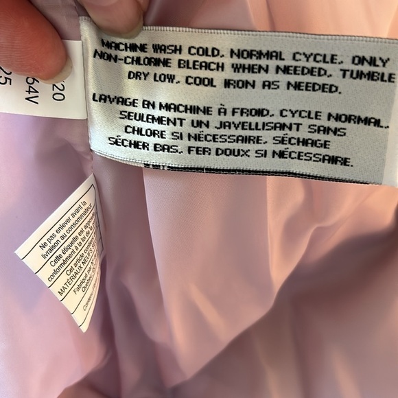 NWT Via Spiga quilted car coat size L in lilac with stand collar and two pockets - Picture 10 of 15